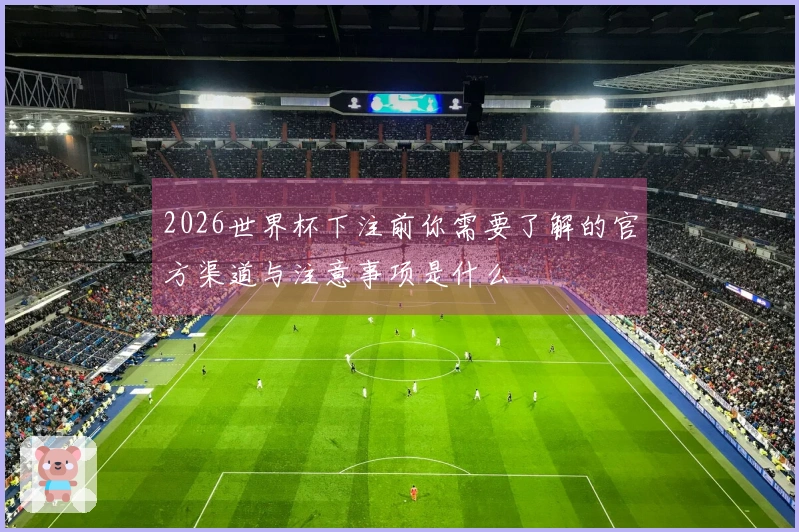 2026世界杯下注前你需要了解的官方渠道与注意事项是什么